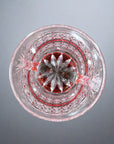 Kagami Rock Glass Pair Set - Chrysanthemum Basket Weave & Fish Scales 菊籠目に魚子紋