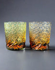 Yamada Glass Edo Kiriko Crystal Mini Whisky Glass - Sazanami 漣 (Two Colours)
