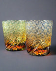 Yamada Glass Edo Kiriko Crystal Mini Whisky Glass - Sazanami 漣 (Two Colours)