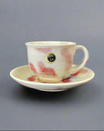 Shigaraki-ware Red Dots Cup & Saucer Set