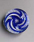 Haku Edo Kiriko Crystal Sake Glass - Homura 焔 (Blue)