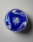 Haku Edo Kiriko Crystal Sake Glass - Homura 焔 (Blue)