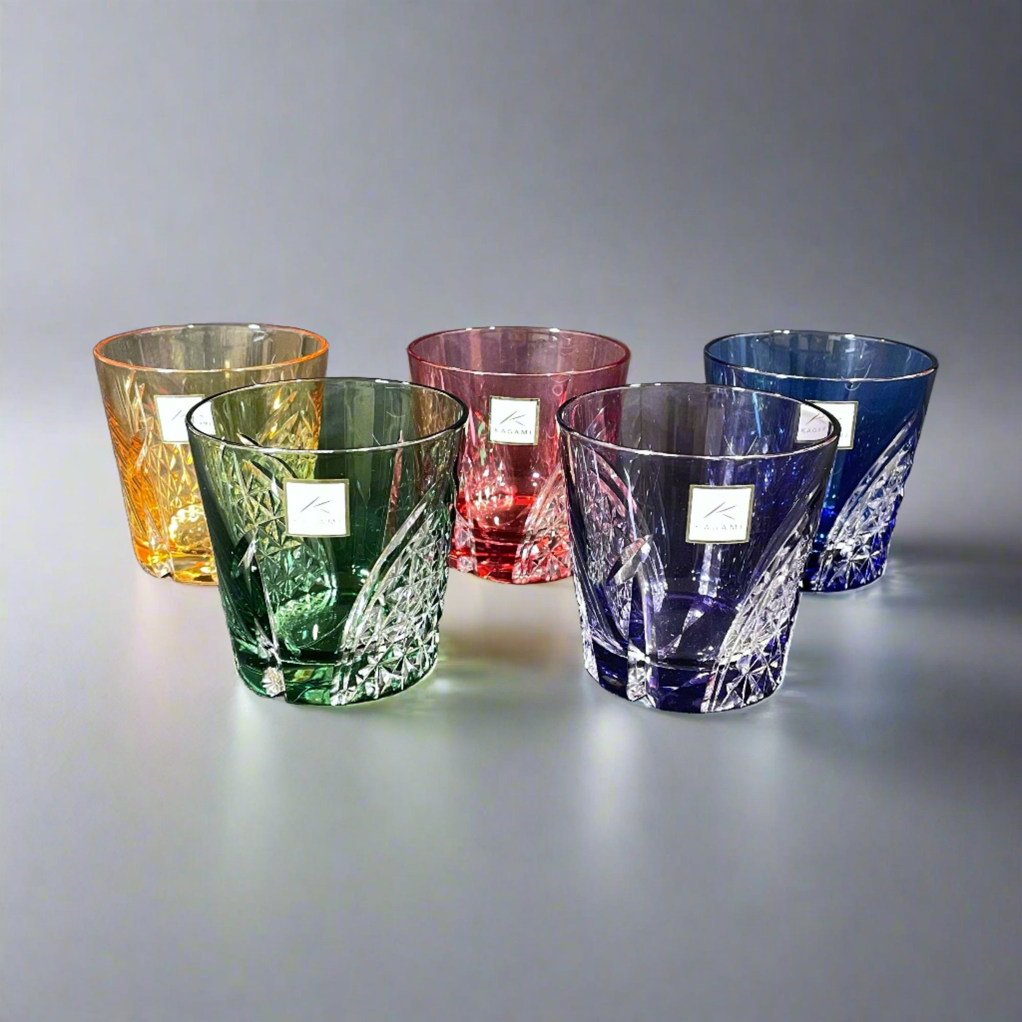 Kagami Sake Glass Set 5pcs - Paper Crane
