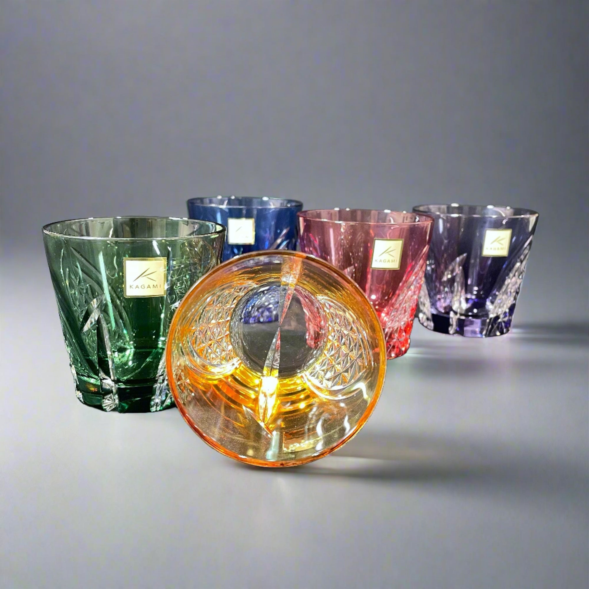 Kagami Sake Glass Set 5pcs - Paper Crane