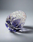 Edo Kiriko Rock Glass by Junichi Nabetani - Jewel Chrysanthemum & Kikyo 玉菊桔梗 (Purple)