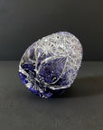 Edo Kiriko Rock Glass by Junichi Nabetani - Jewel Chrysanthemum & Kikyo 玉菊桔梗 (Purple)