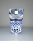 Kagami Edo Kiriko Pair of Tumblers - Fish scales & Hexagonal Basket Weave 魚子に六角籠目紋