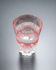 Kagami Edo Kiriko Pair of Tumblers - Fish scales & Hexagonal Basket Weave 魚子に六角籠目紋