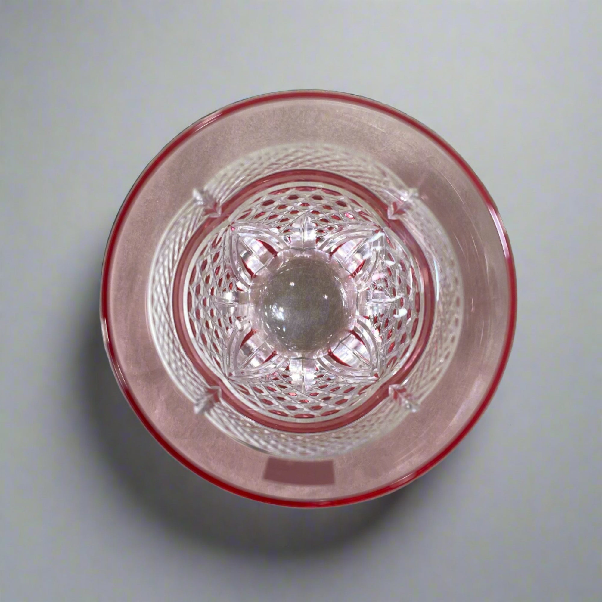 Kagami Edo Kiriko Pair of Tumblers - Fish scales & Hexagonal Basket Weave 魚子に六角籠目紋