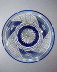 Kagami Rock Glass Pair Set by Hideaki Shinozaki - Chrysanthemum Weave & Flowers 菊つなぎに花