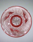 Kagami Rock Glass Pair Set by Hideaki Shinozaki - Chrysanthemum Weave & Flowers 菊つなぎに花