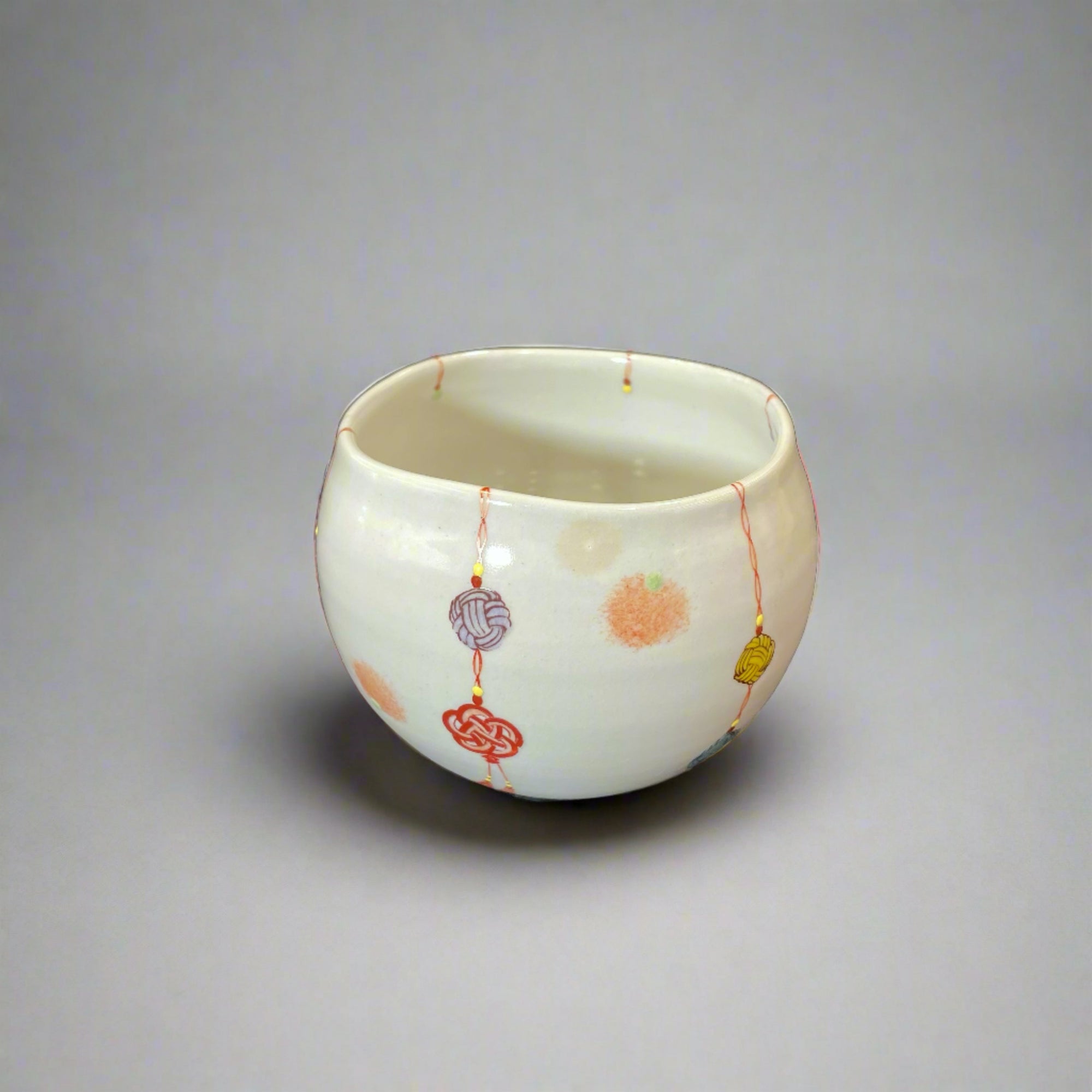 Kutani-ware Lucky Charm Bowls Pair Set by Kokuzougama