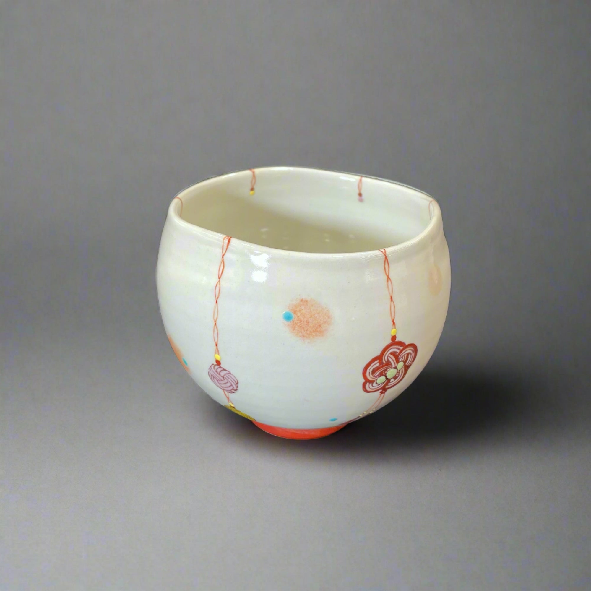 Kutani-ware Lucky Charm Bowls Pair Set by Kokuzougama