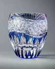 Toa Glass Edo Kiriko Whisky Glass by Satoshi Nabetani - Sunflower 向日葵 (Blue)