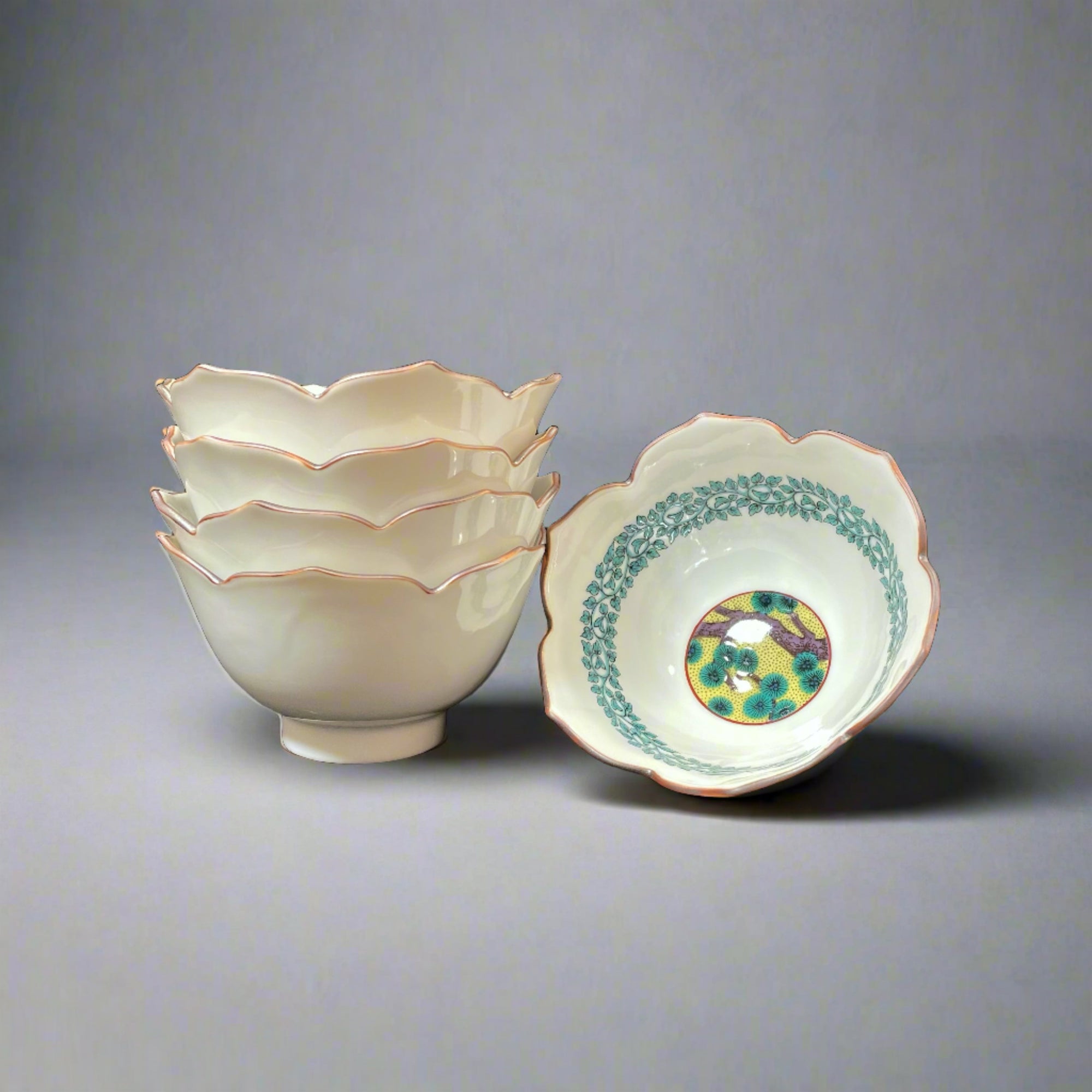 Kutani-ware Yoshidaya Style Small Bowl Set 5pcs
