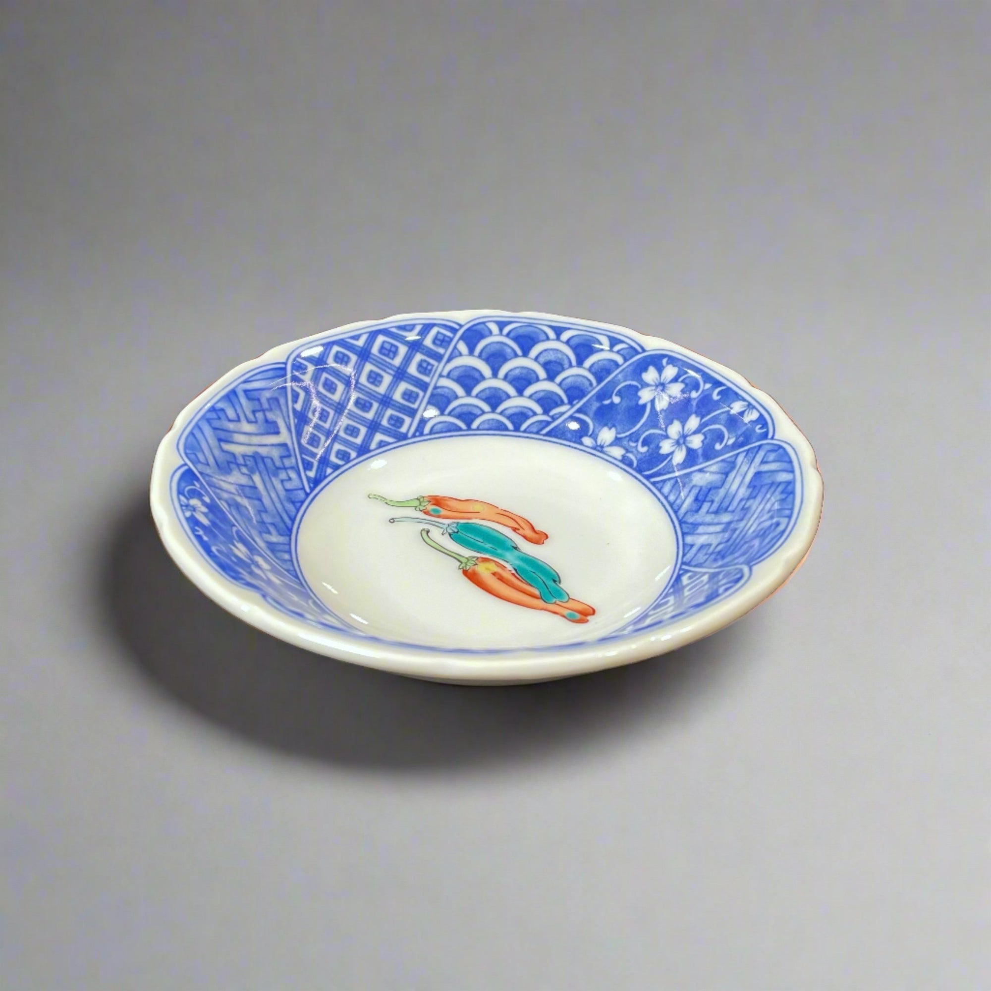 Kutani-ware Vegetable Paint Deep Plate Set 5pcs