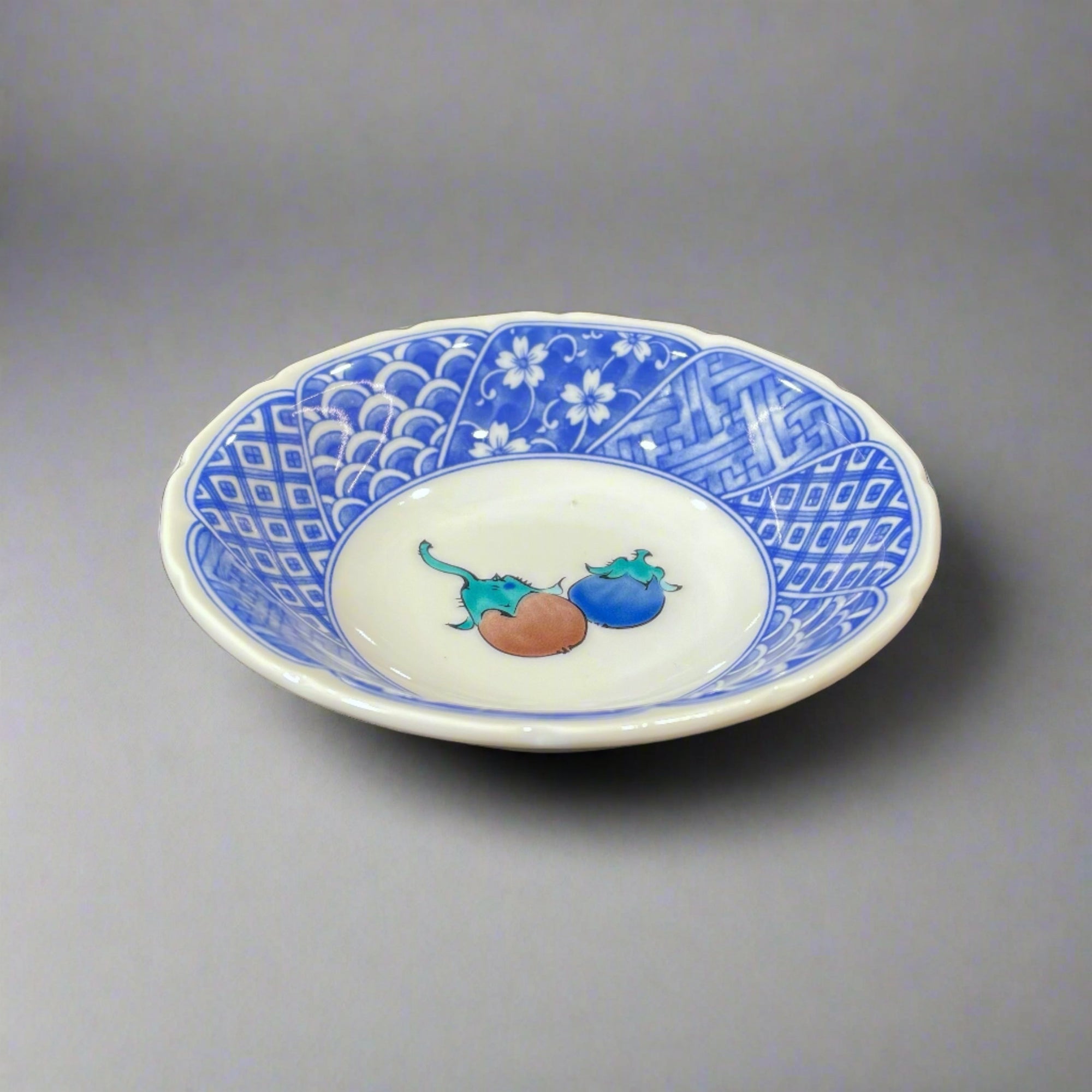 Kutani-ware Vegetable Paint Deep Plate Set 5pcs