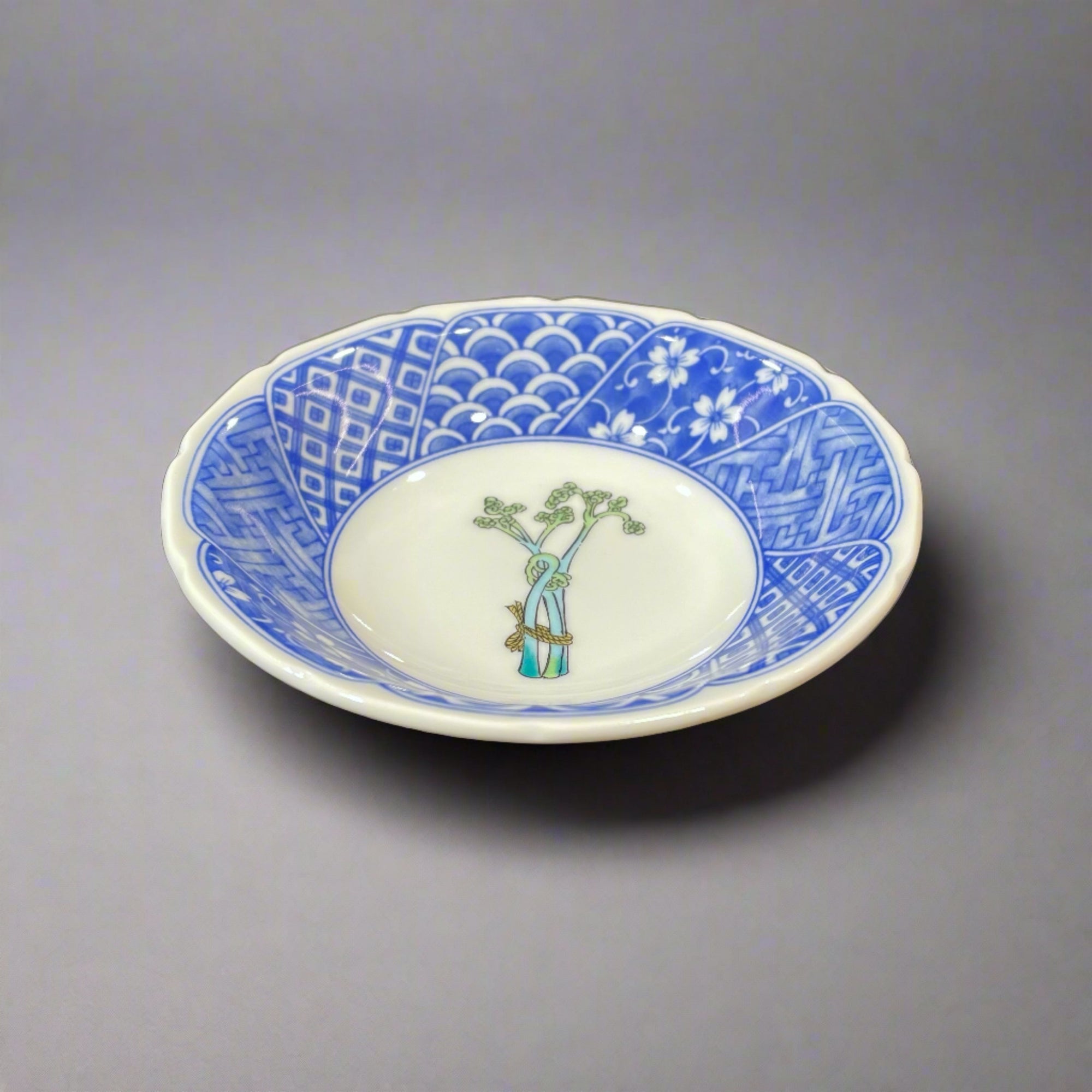 Kutani-ware Vegetable Paint Deep Plate Set 5pcs