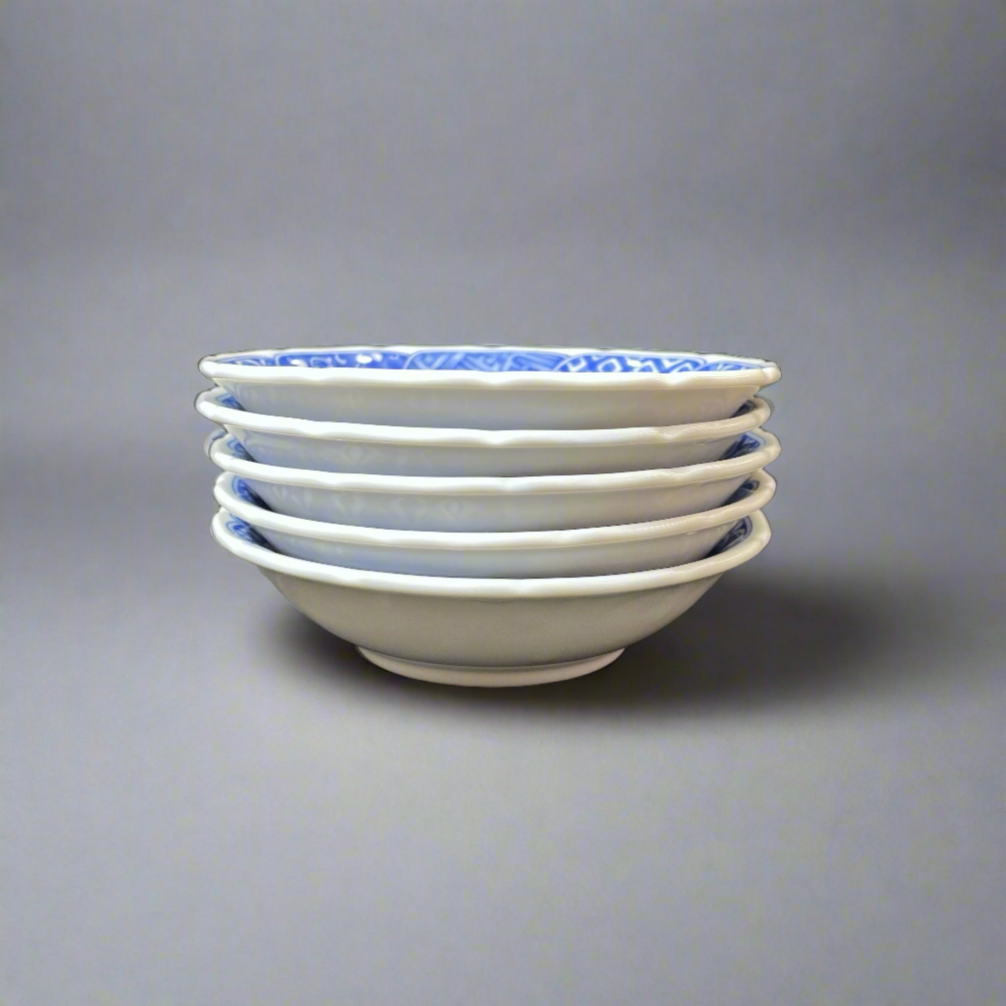Kutani-ware Vegetable Paint Deep Plate Set 5pcs