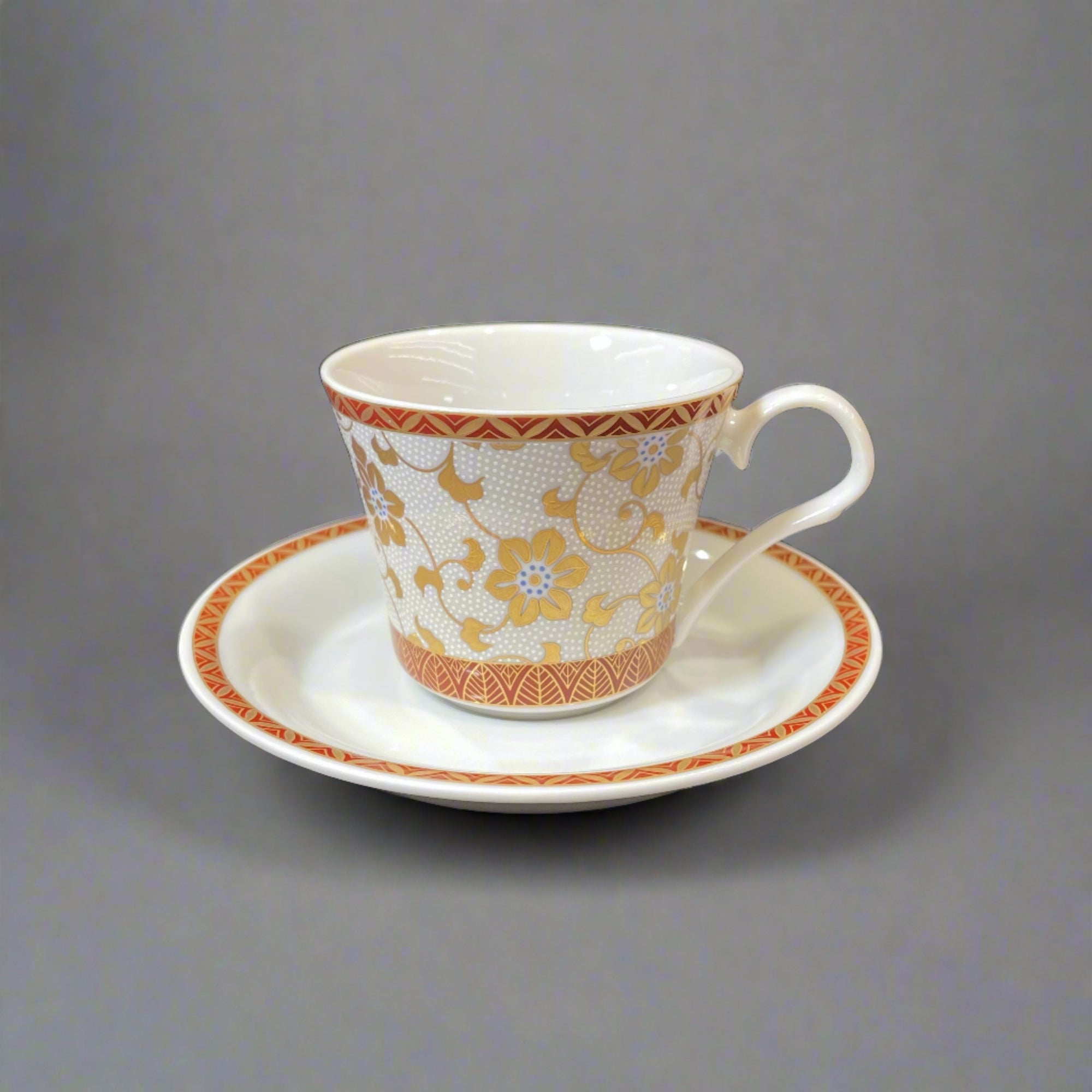 Kutani-ware Tetsusen Arabesque Coffee Cup Set