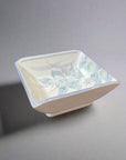 Mino-ware Bright Flower Square Plate