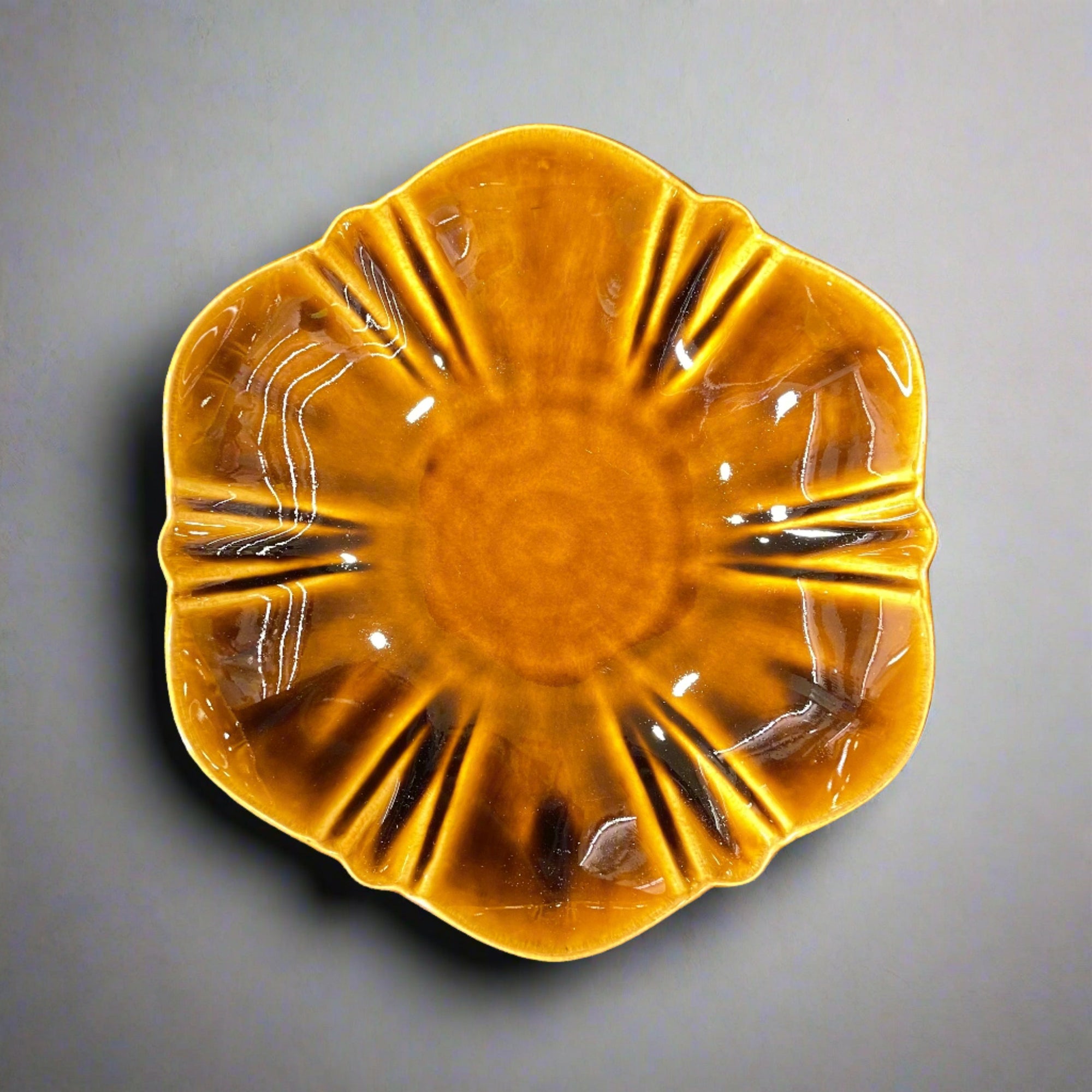 Ichiyama Amber Glaze Deep Plate