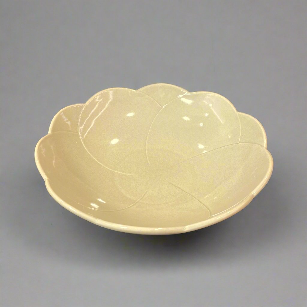 Ichiyama White Tea Flower Deep Plate