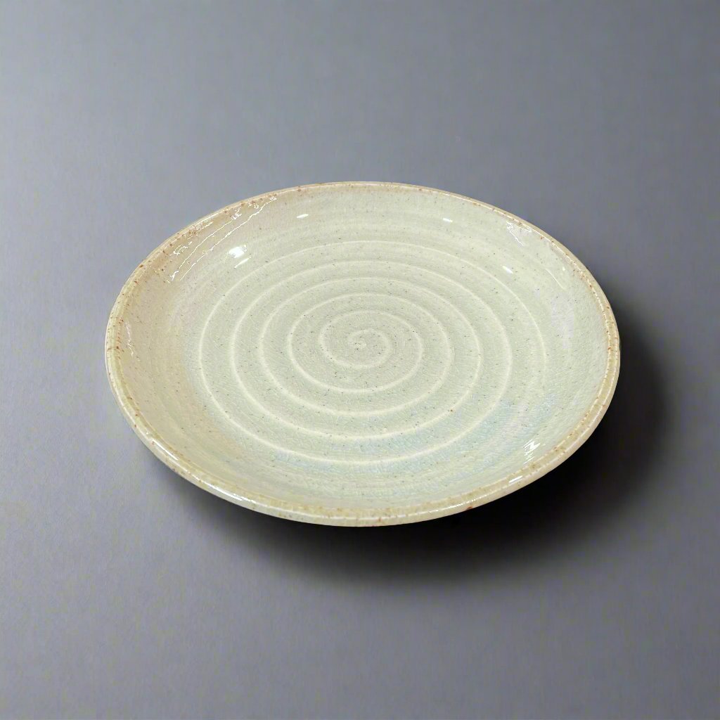 Ichiyama Crackle Green Glaze Plate