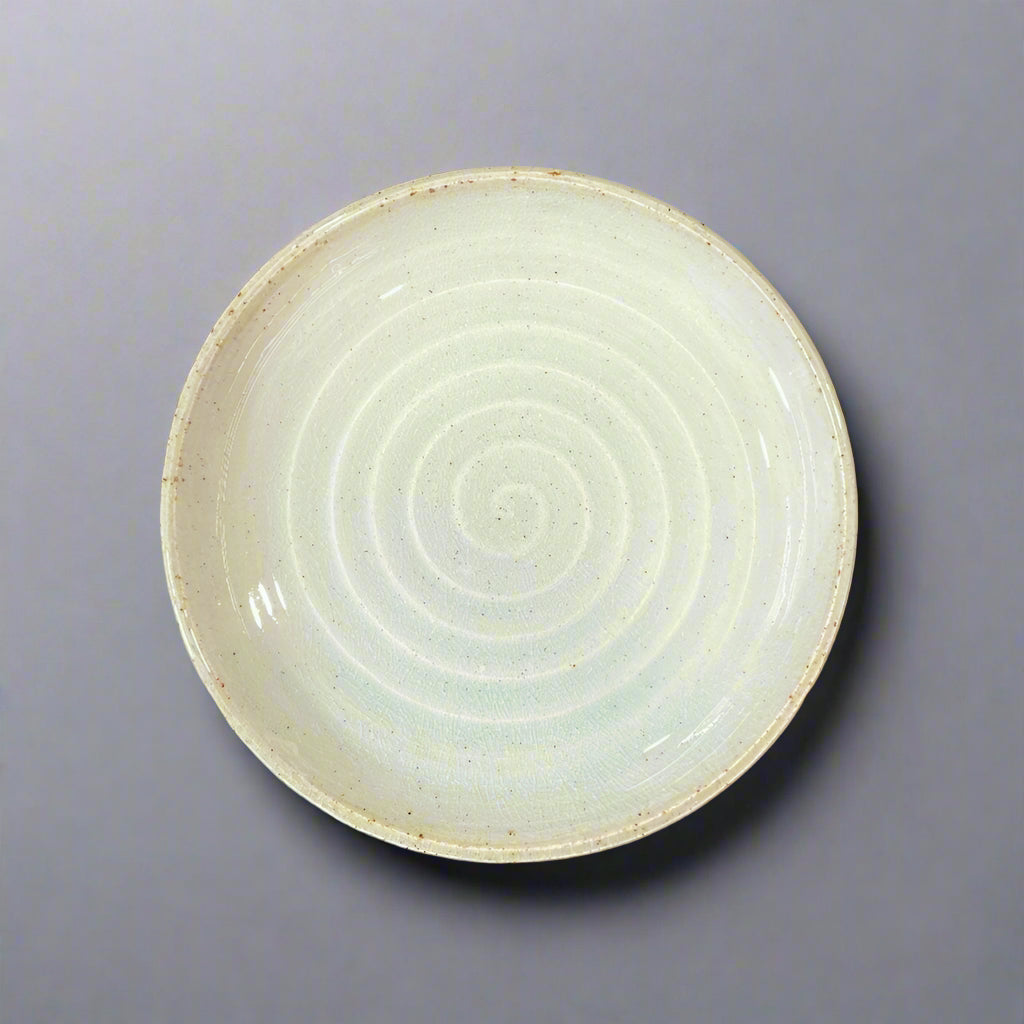 Ichiyama Crackle Green Glaze Plate