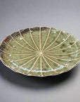 Fukui Craft Dark Green Stripe Pattern Plate