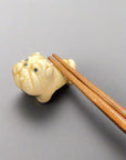 Mino ware Chopsticks Rest - Bull Dog
