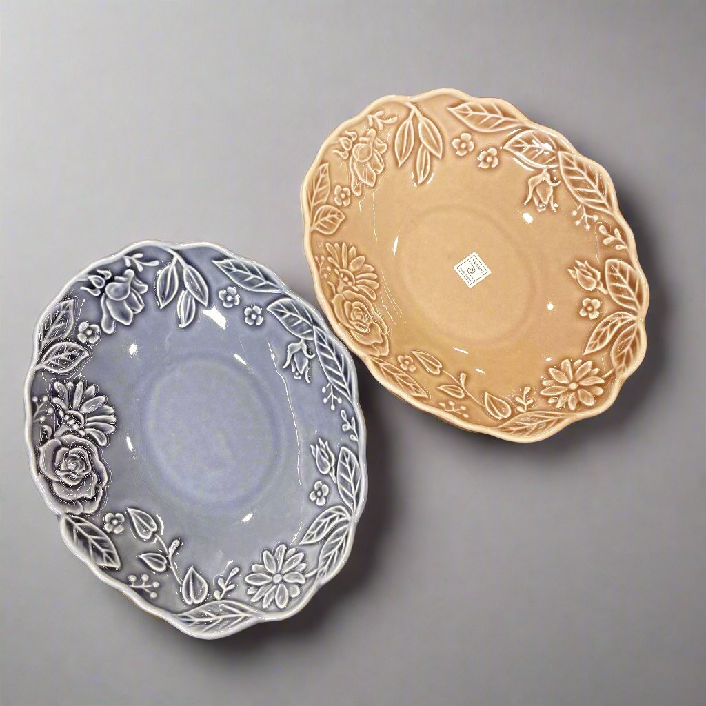 Ceramic Ai Embodied Flower Plate Set