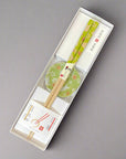 Chopsticks Gift Set - Rabbit and Flower Green