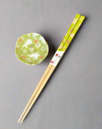 Chopsticks Gift Set - Rabbit and Flower Green