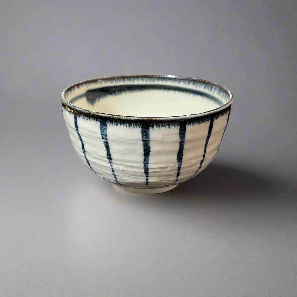 Navy Striped Rokubey Textured Bowl - 2 Colours