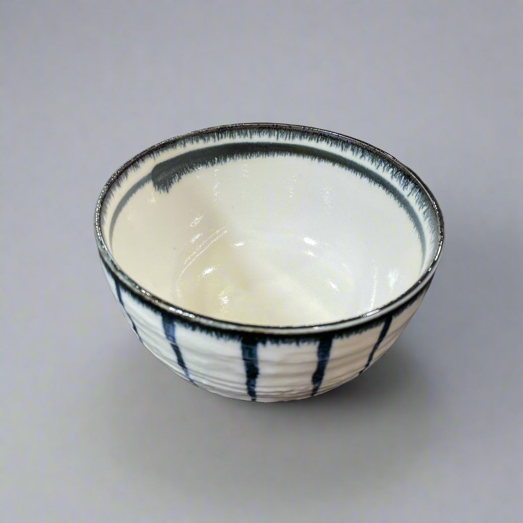 Navy Striped Rokubey Textured Bowl - 2 Colours