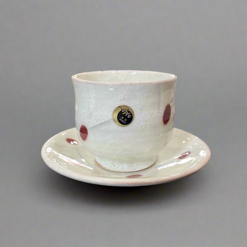 Shigaraki-ware Cherry Cup & Saucer Set