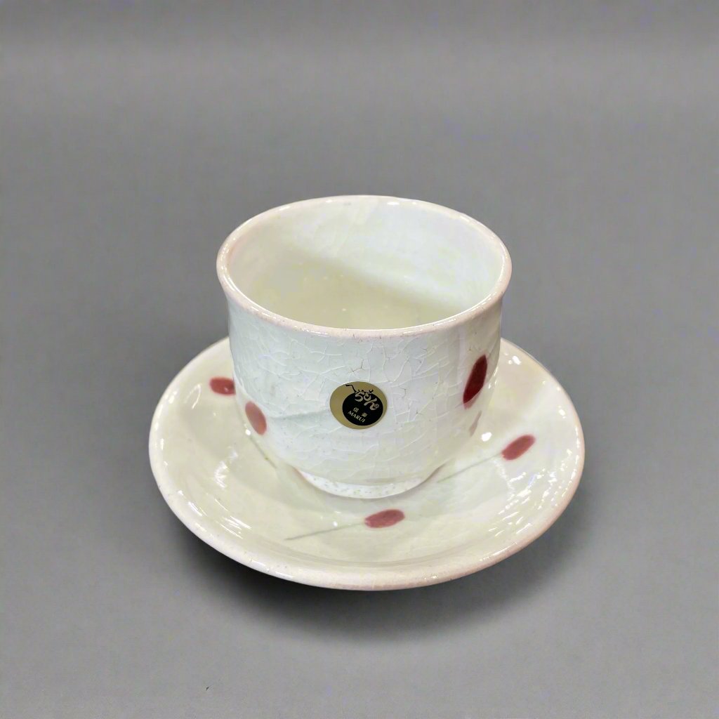 Shigaraki-ware Cherry Cup & Saucer Set