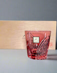 Kagami Edo Kiriko Crystal Sake Glass Pair Set - Crane 折鶴