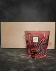 Kagami Edo Kiriko Crystal Sake Glass Pair Set - Crane 折鶴