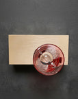 Kagami Edo Kiriko Crystal Sake Glass Pair Set - Crane 折鶴