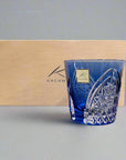 Kagami Edo Kiriko Crystal Sake Glass Pair Set - Crane 折鶴