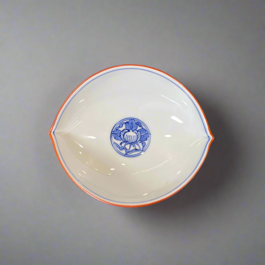 Arita-ware Peony Lemon-shape Bowl