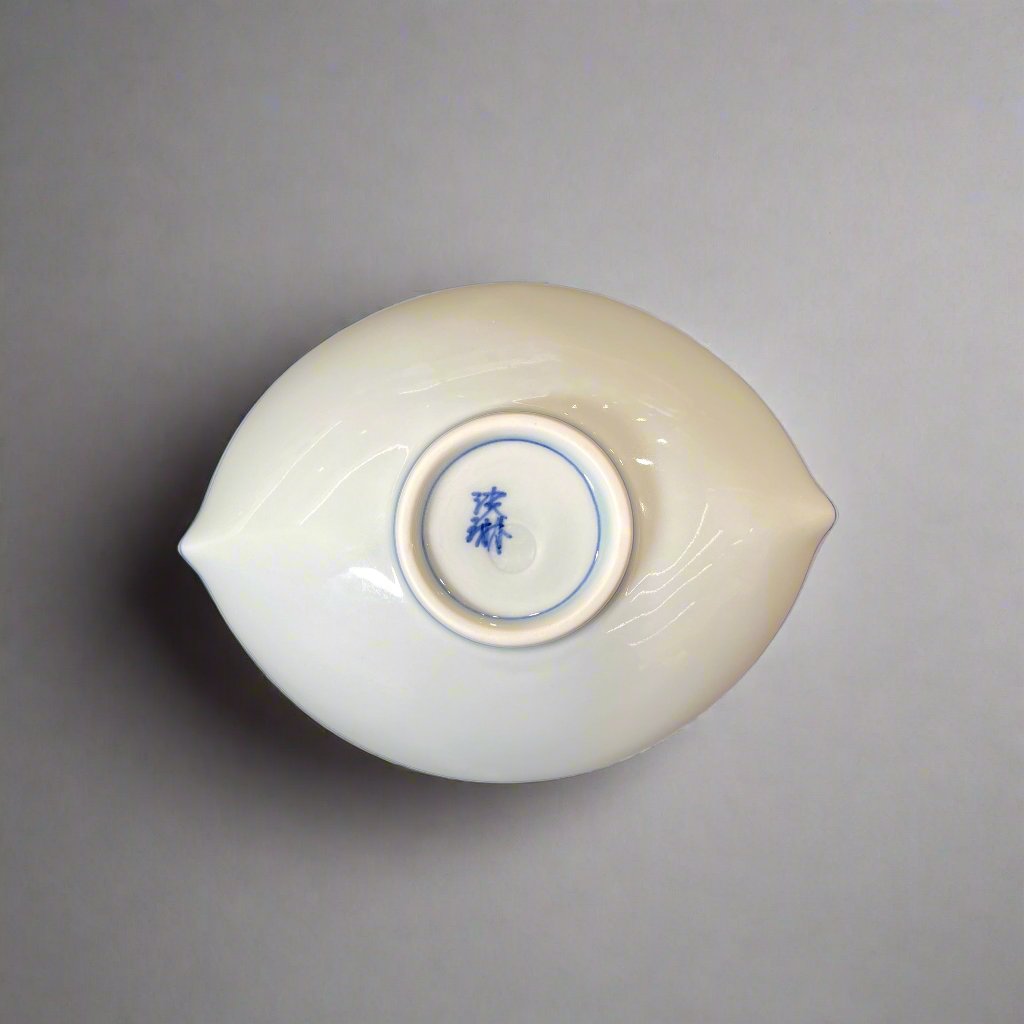 Arita-ware Peony Lemon-shape Bowl