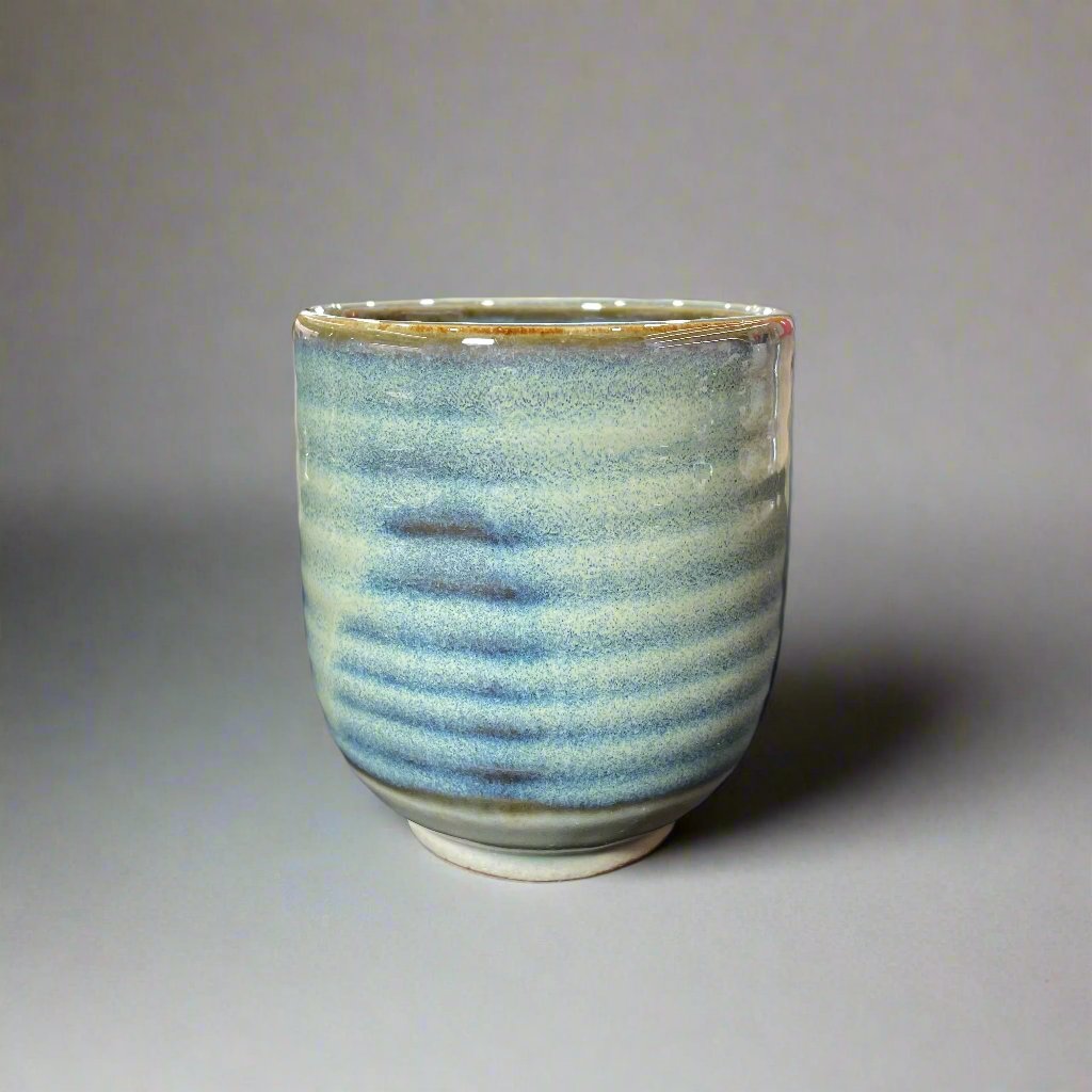 Fukui Craft Earthen Oribe Glaze Tea Cup