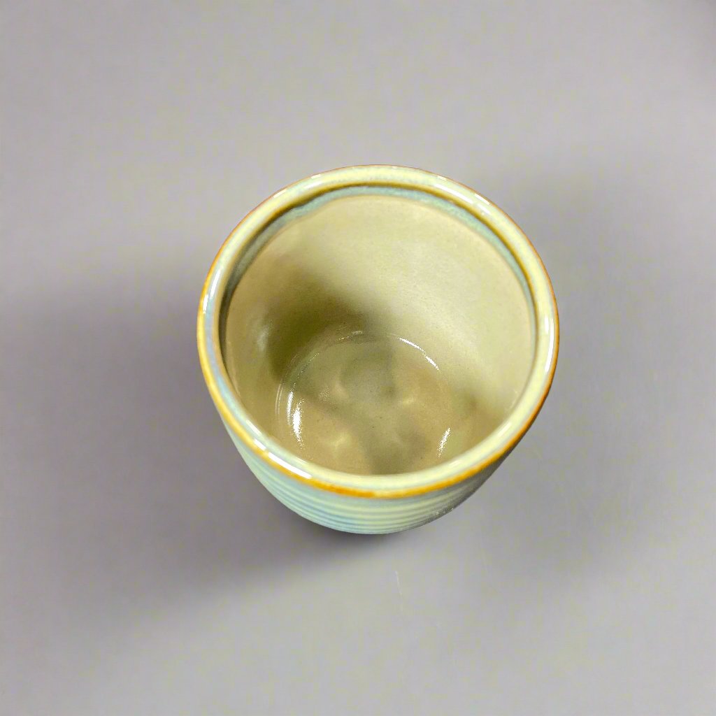 Fukui Craft Earthen Oribe Glaze Tea Cup