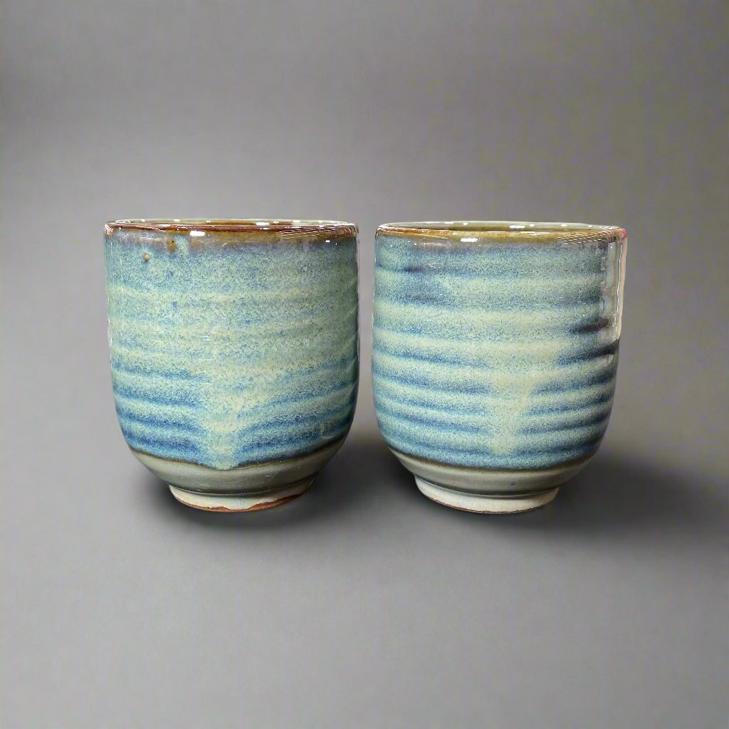 Fukui Craft Earthen Oribe Glaze Tea Cup