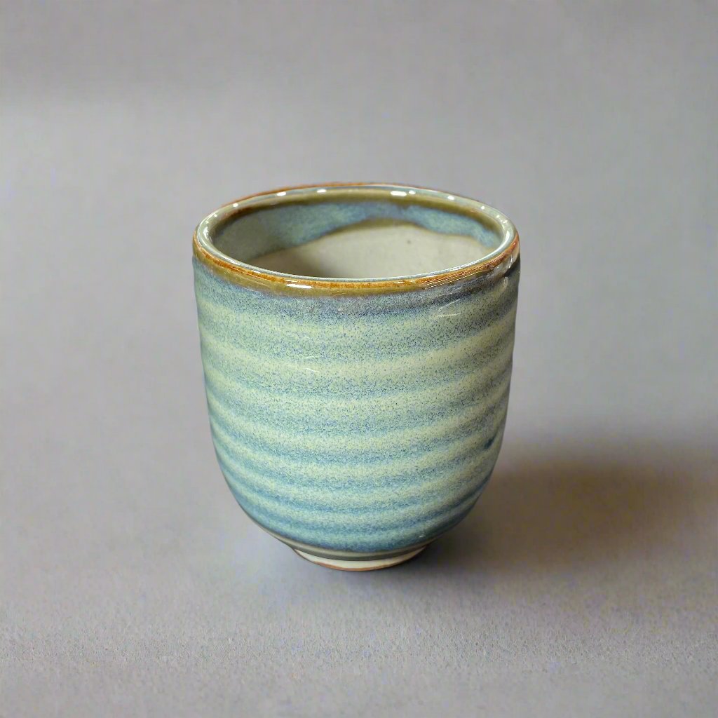 Fukui Craft Earthen Oribe Glaze Tea Cup
