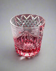 Edo Kiriko Crystal Whisky Glass by Kimura Yasunori - Red Mt Fuji