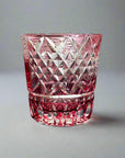 Edo Kiriko Crystal Whisky Glass by Kimura Yasunori - Red Mt Fuji
